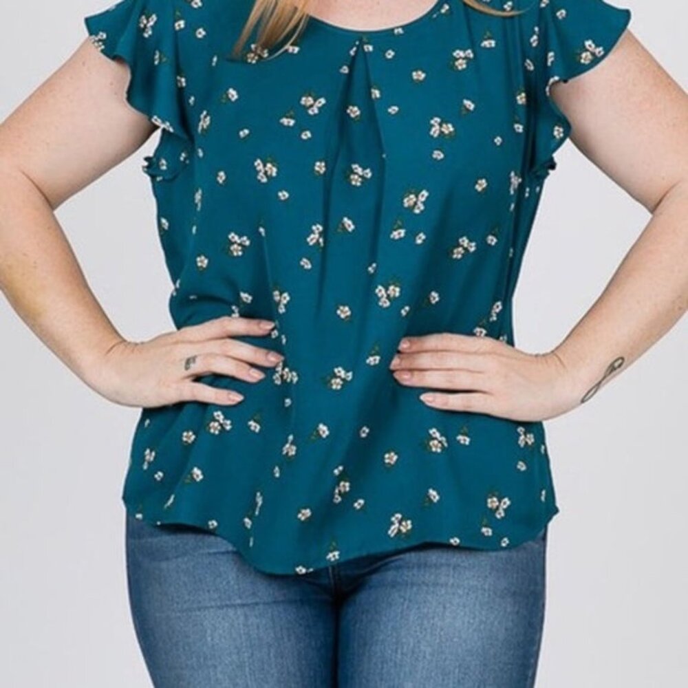 Farren Teal Blouse
